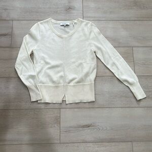 Sandro Off-White Crew Neck Sweater